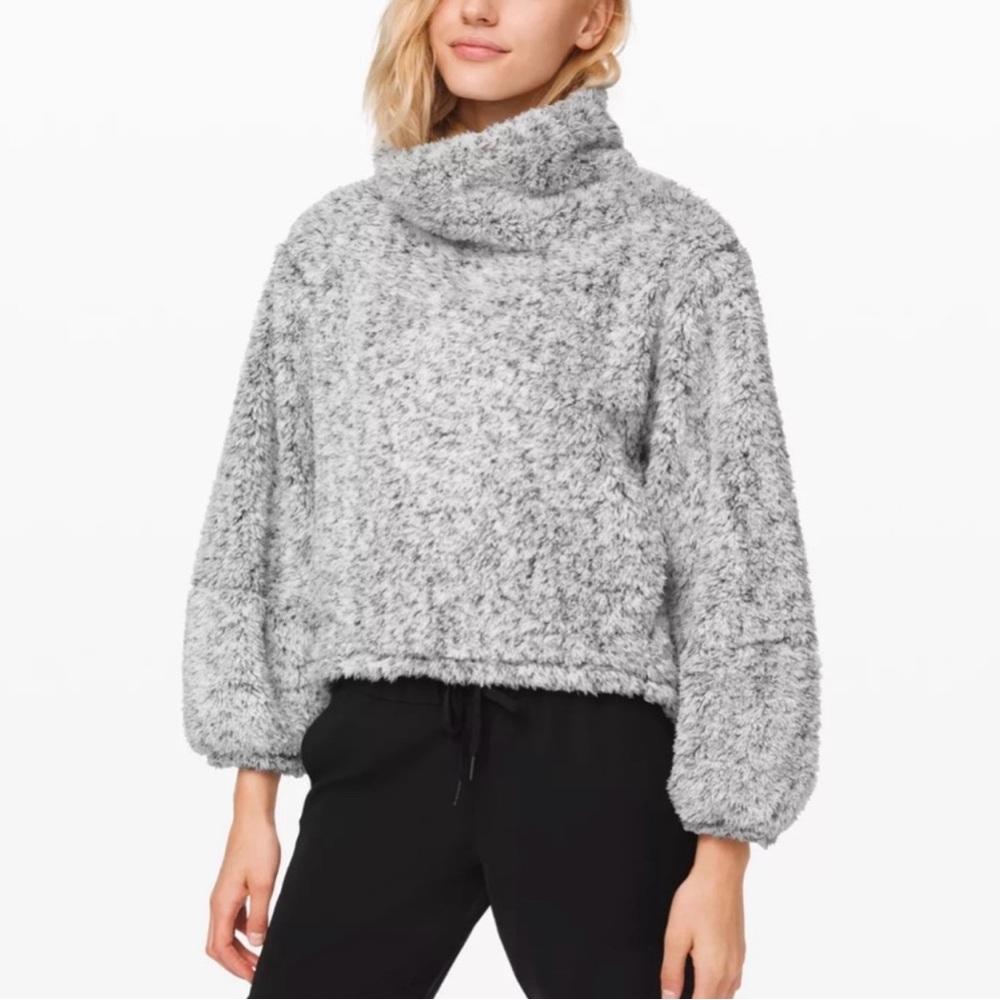 Lululemon Gray Fuzzy Pullover - image 3